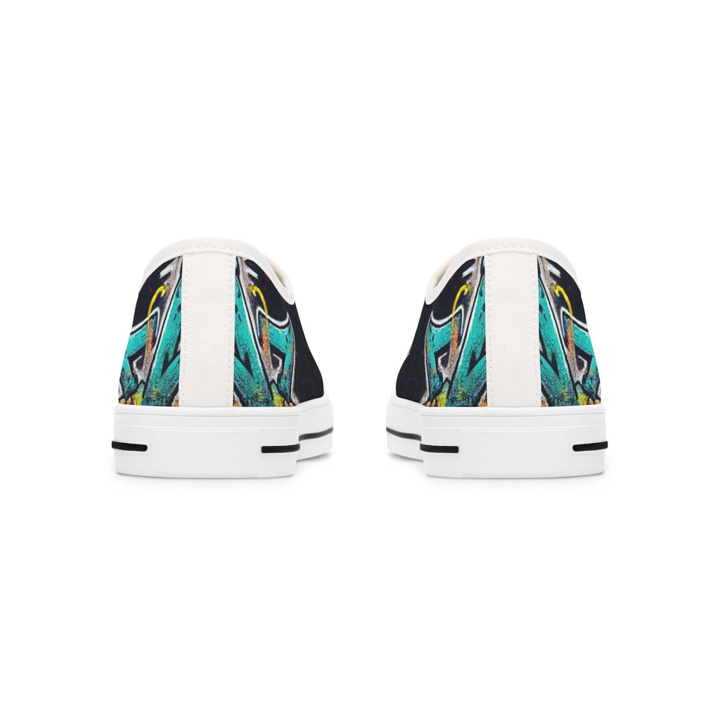 Creepy Clown Graffiti Face Women's Low Top Sneakers | Horror Carnival Art