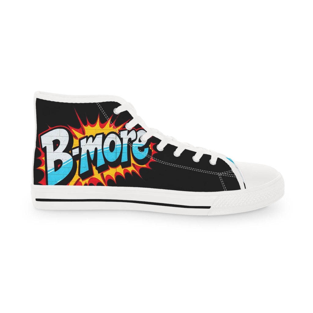 B'more Graphic High Top Sneakers | Retro Comic Flame Design
