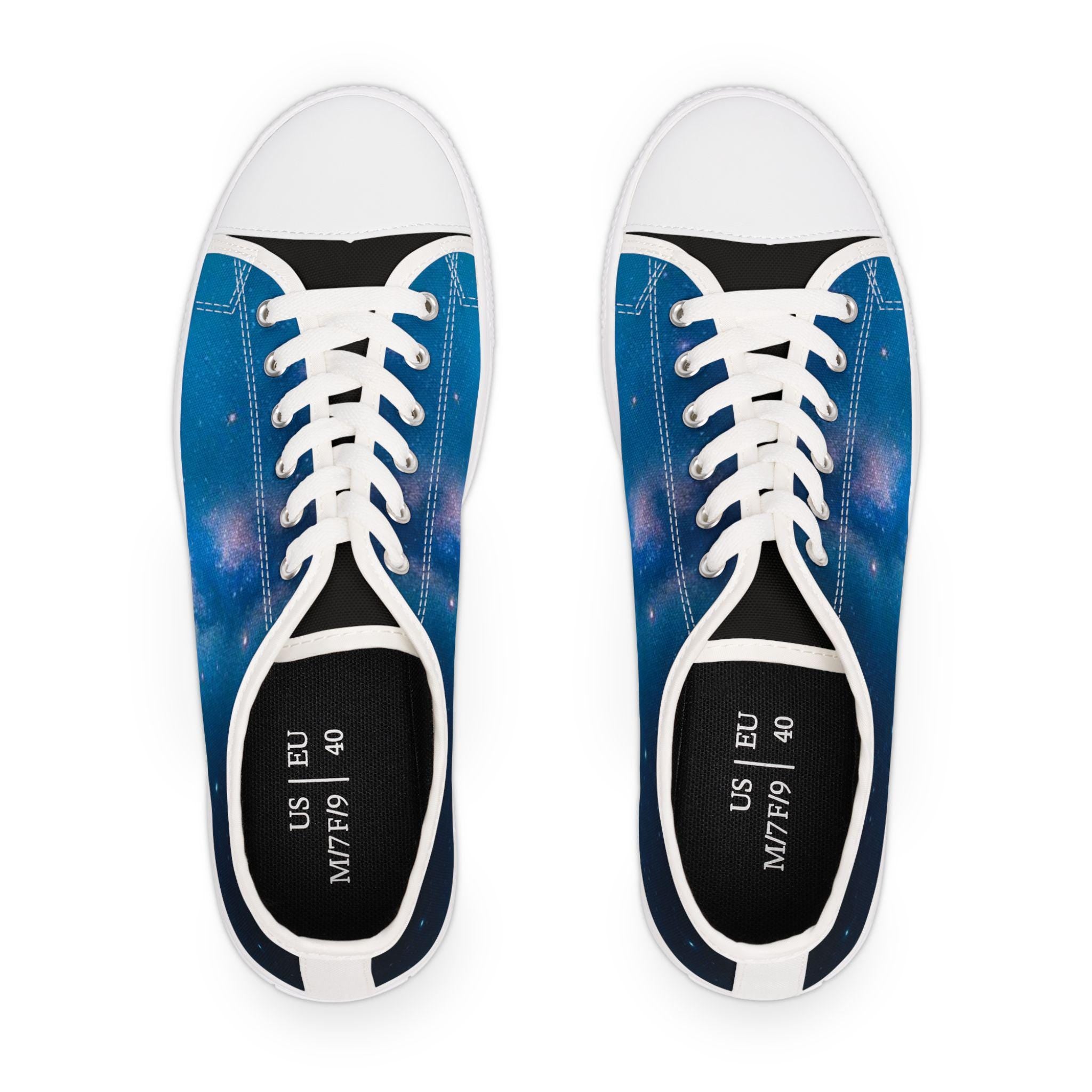 Galaxy Nebula Low Top Sneakers | Space Print Canvas Shoes