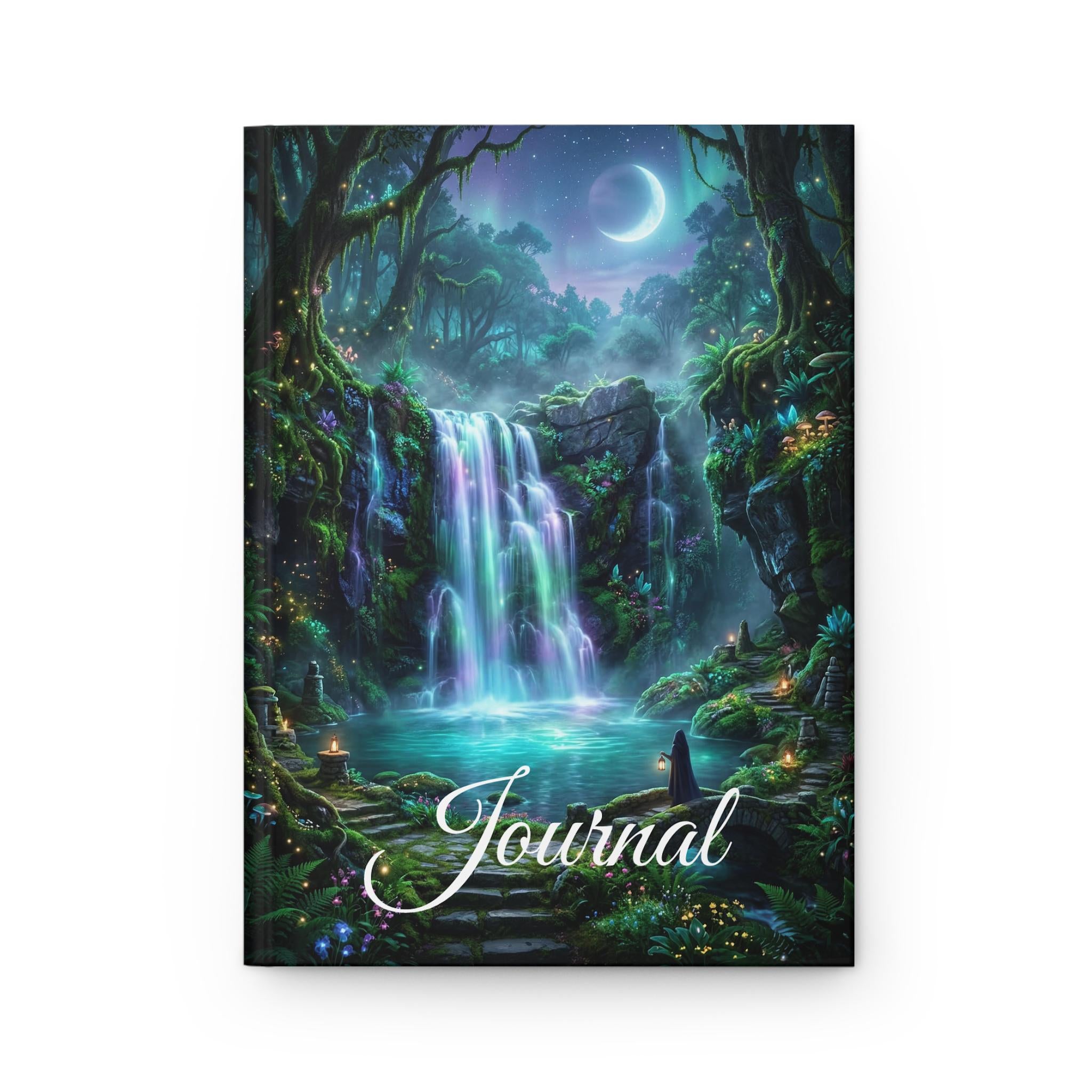 Moonlit Waterfall Fantasy Journal | Hardcover Matte