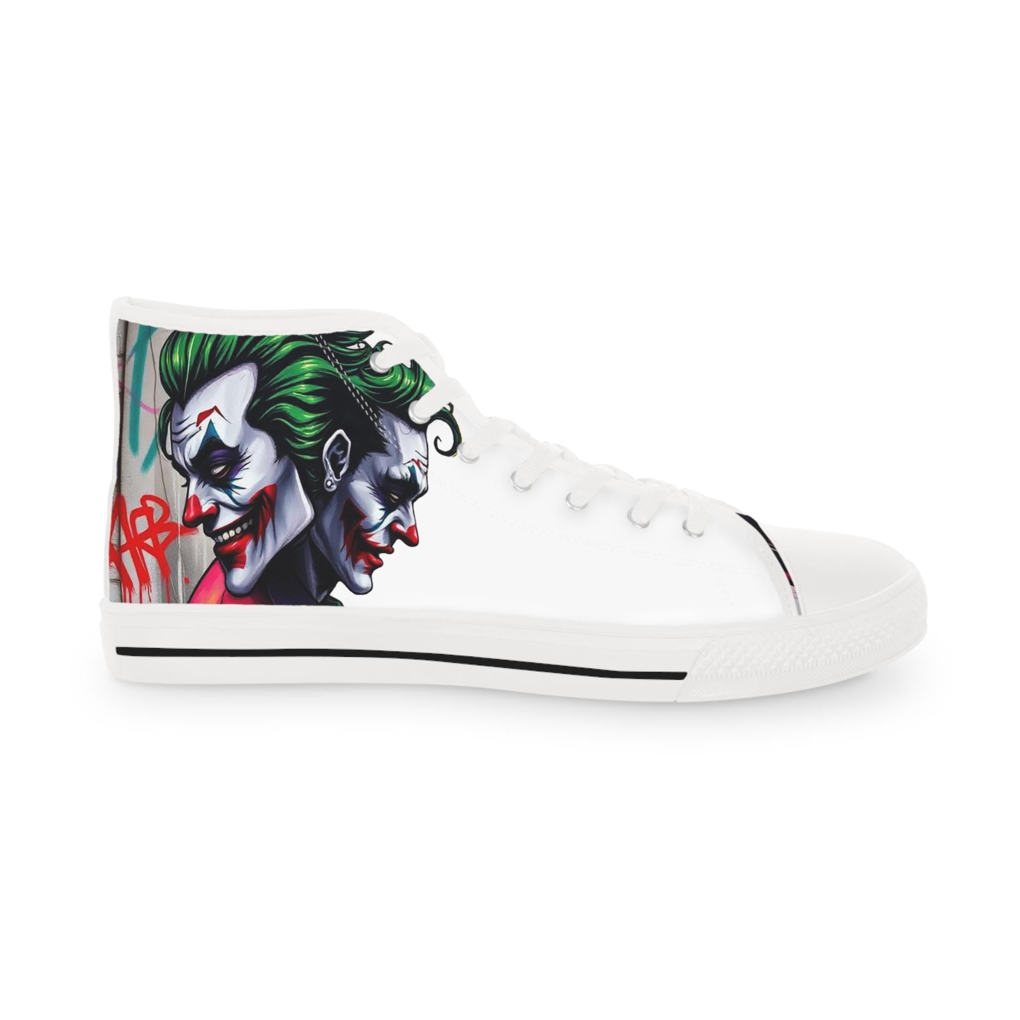 Joker Clown Face High Top Sneakers | Comic Clown Artwork, Streetwear