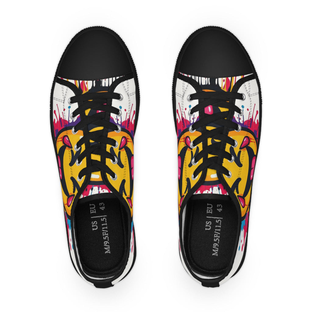Emoji Tongue Smile Sneakers | Low Top Shoes