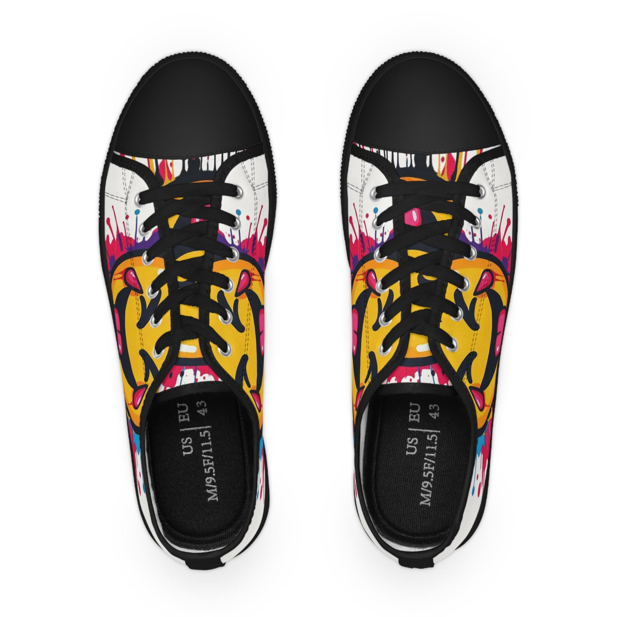 Emoji Tongue Smile Sneakers | Low Top Shoes