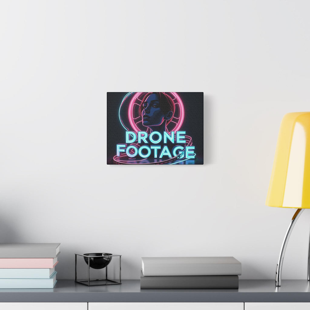 Neon Portrait "DRONE FOOTAGE" Canvas