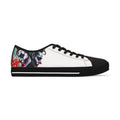 Joker Clown Face Women's Low Top Sneakers | Clown Skull Street Art Shoes