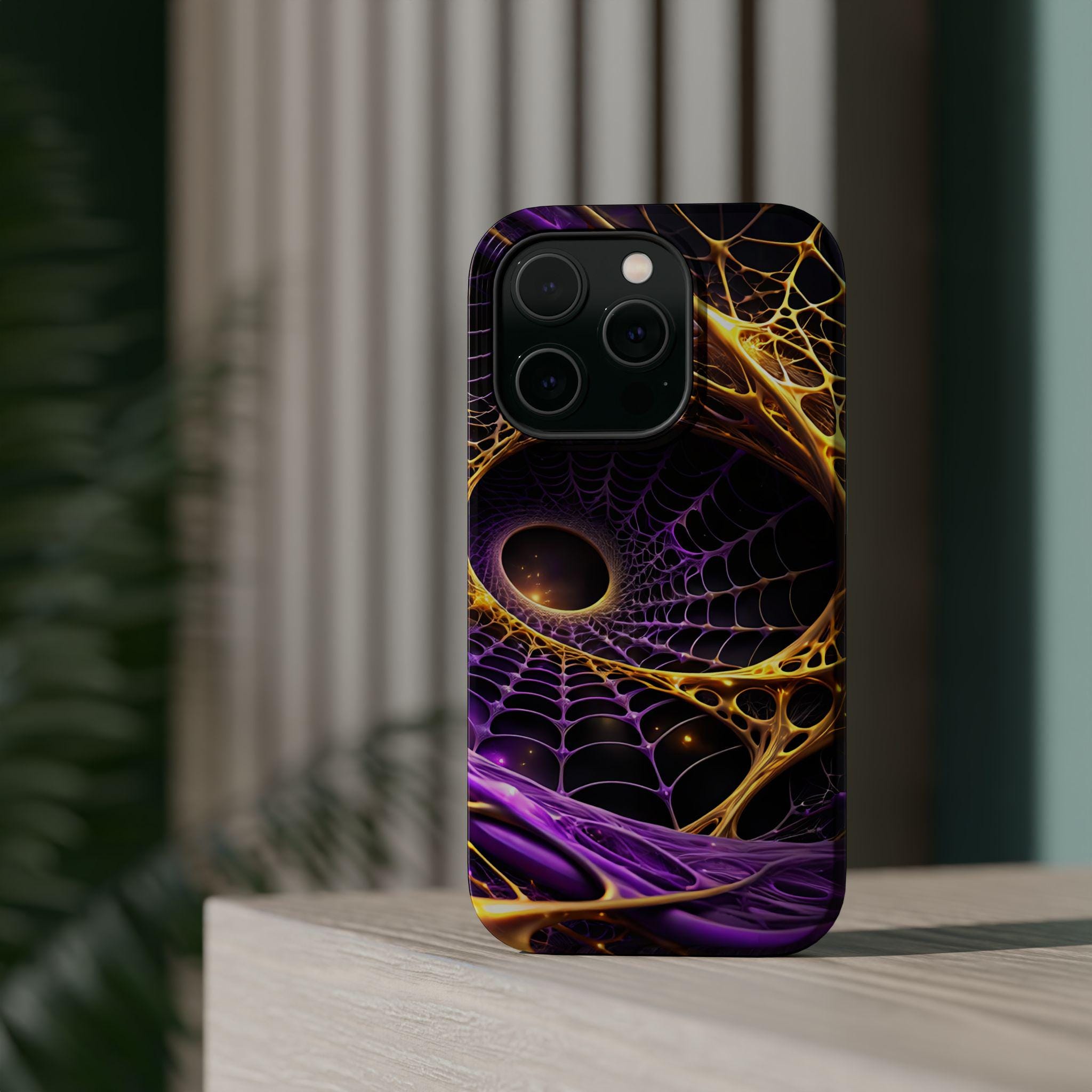 Abstract Fractal Web Phone Case | Magnetic Impact-Resistant Case