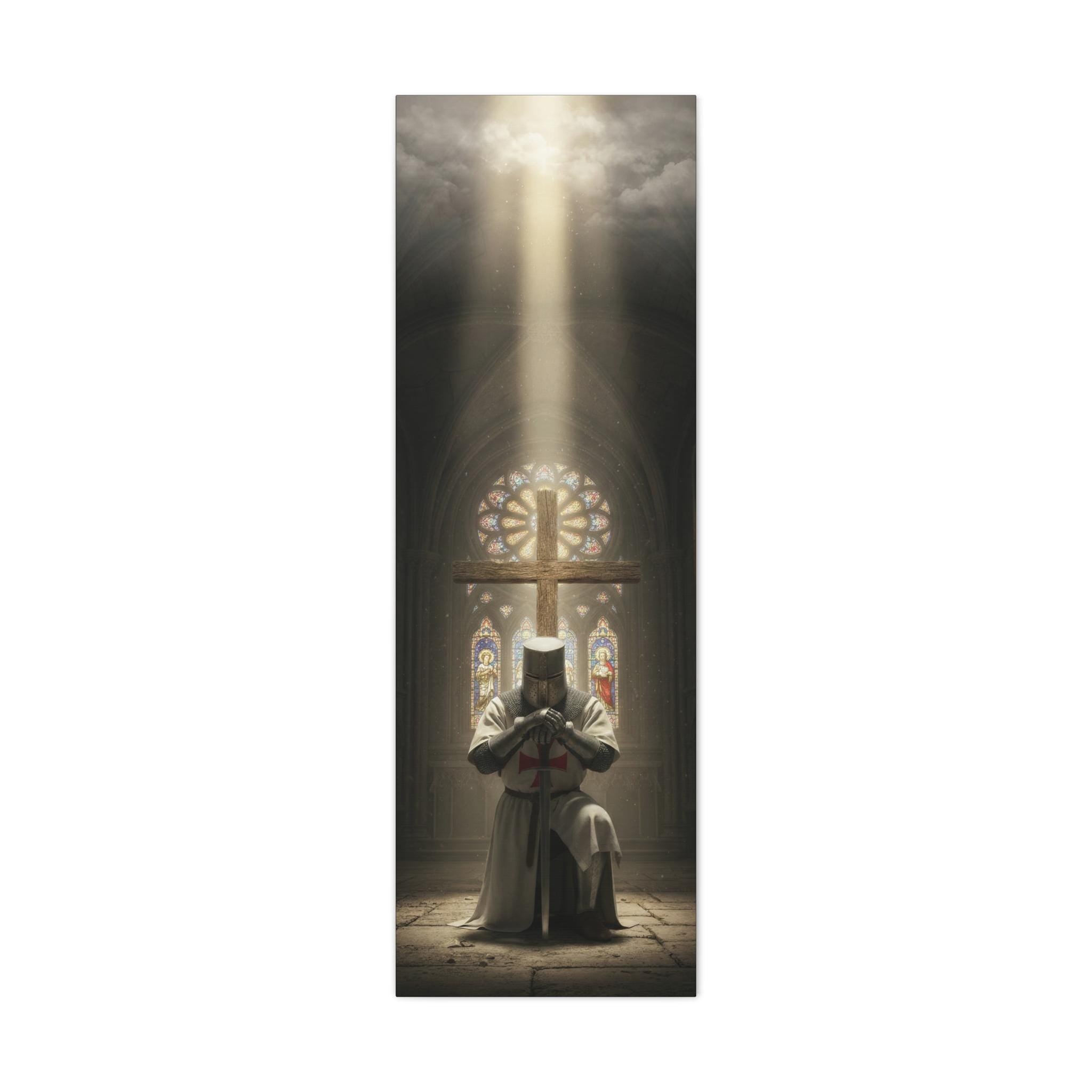 Knights Templar Prayer Canvas | Matte Stretched Wall Art