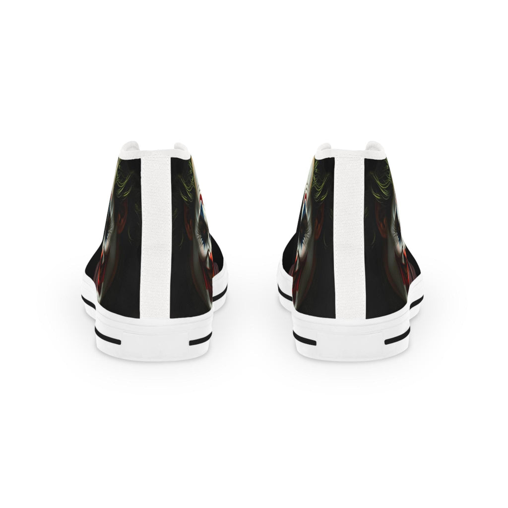 Creepy Clown Face High Top Sneakers | Horror Joker Style