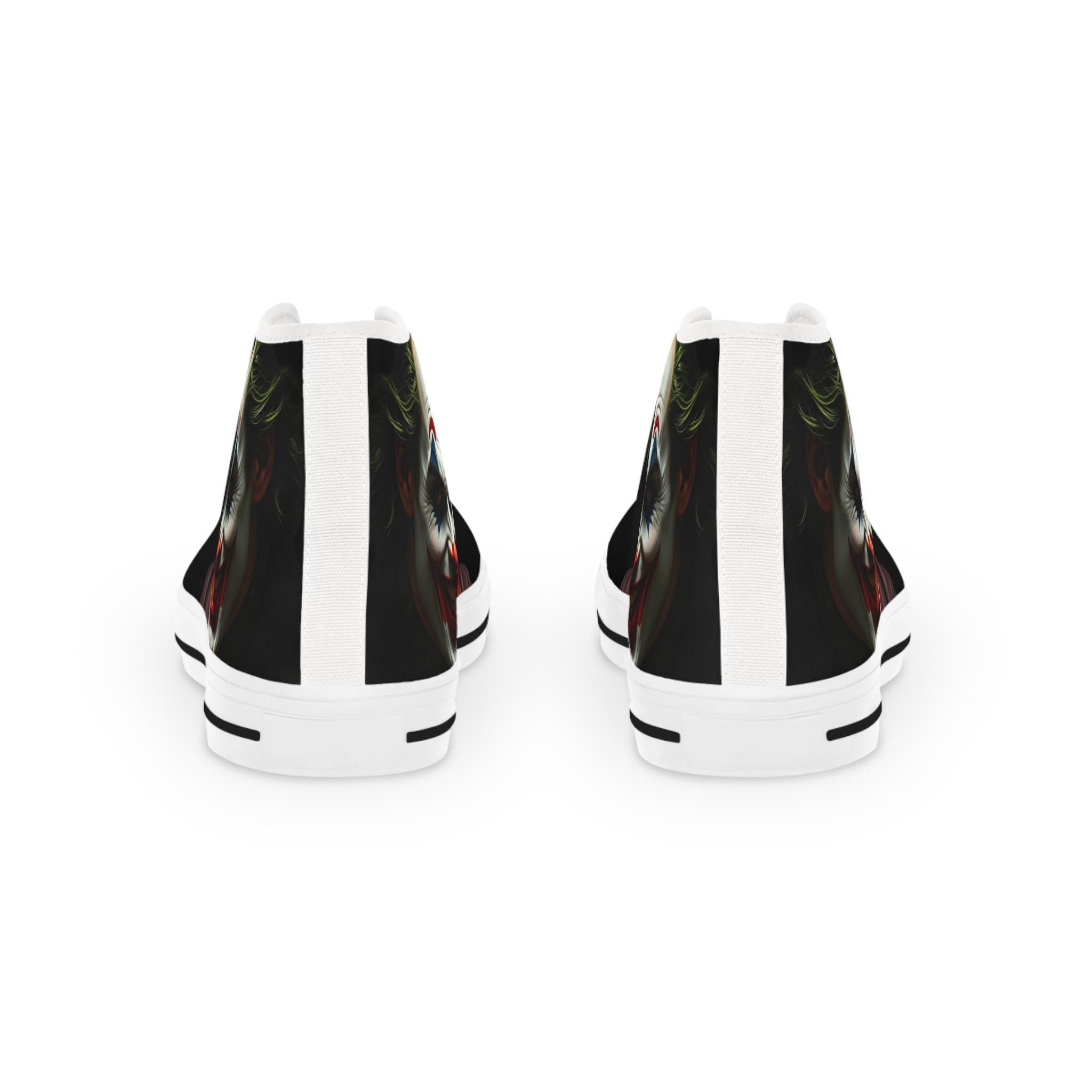 Creepy Clown Face High Top Sneakers | Horror Joker Style