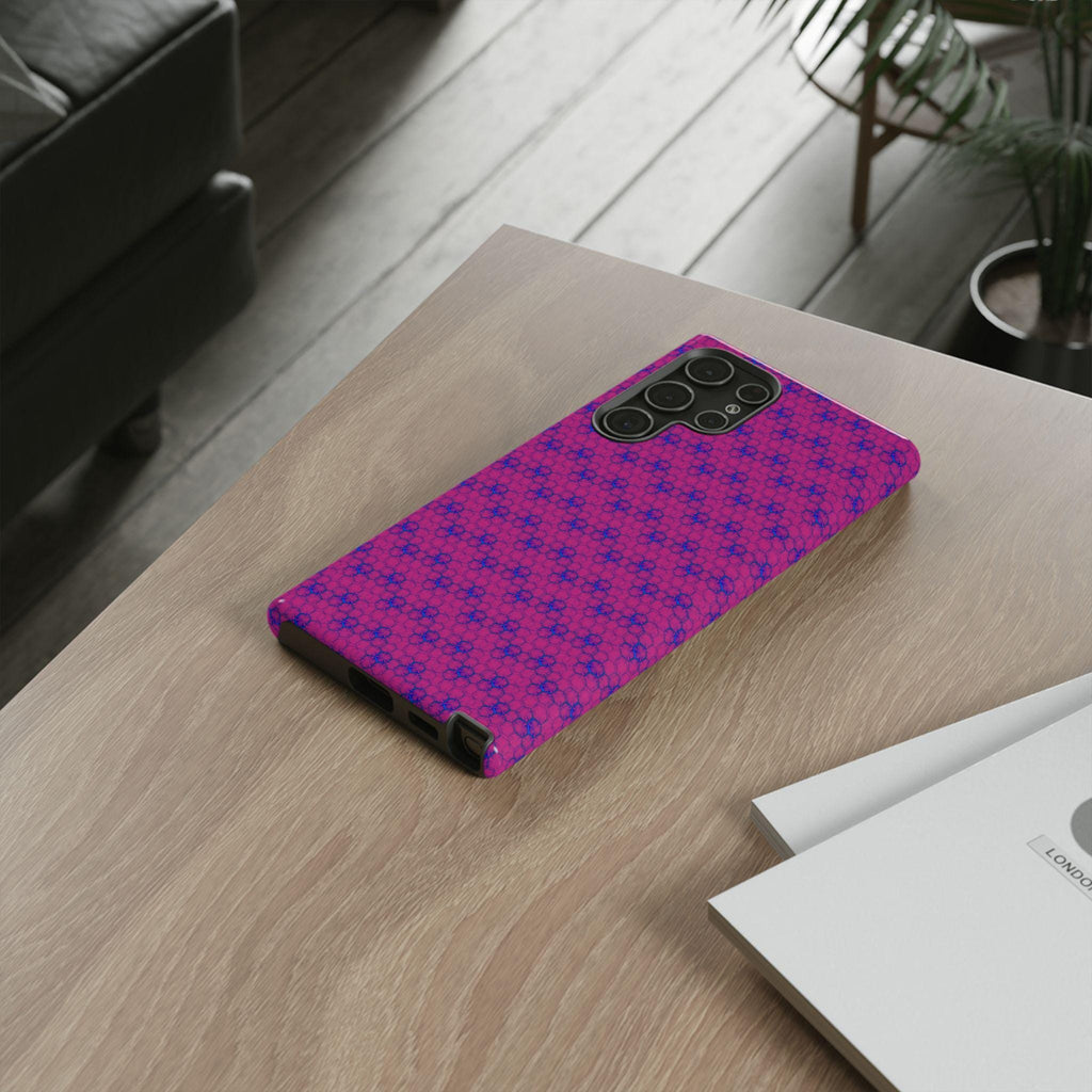 Pink Hexagon Pattern Tough Case | Geometric Phone Cover