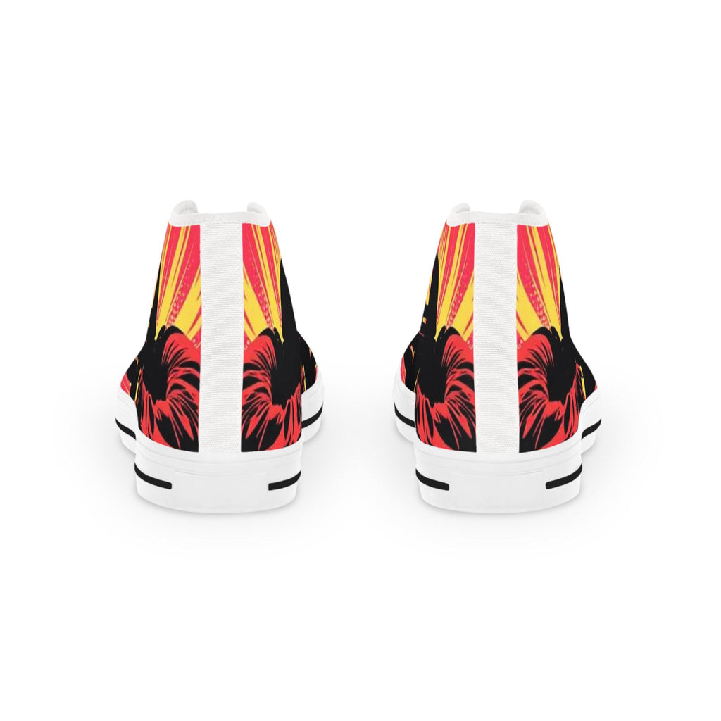 Sunburst Soldier Graphic High Top Sneakers | Musician Rock Shoe