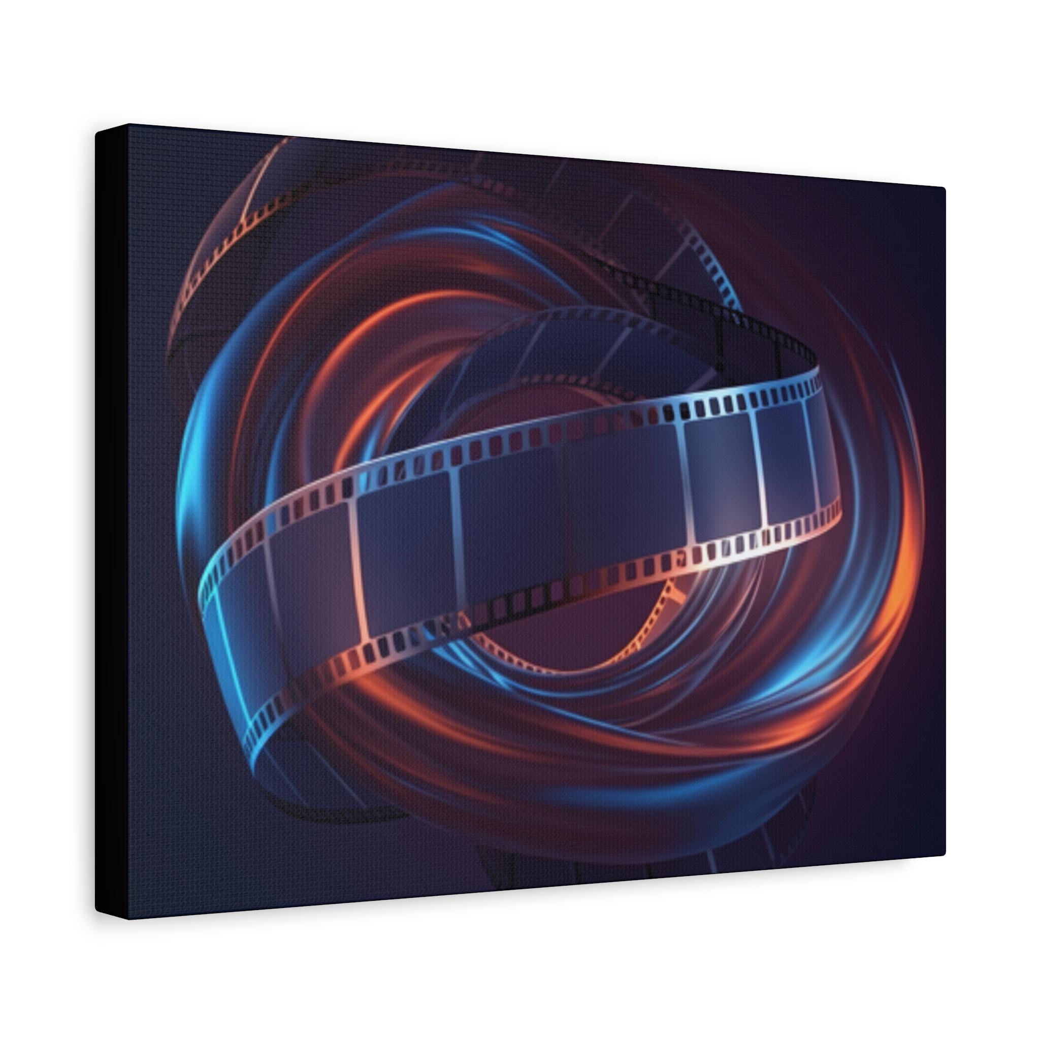 Film Reel Abstract Matte Canvas