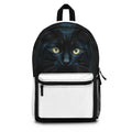 Black Cat Face Backpack | Yellow Eyes, Dark Feline Portrait