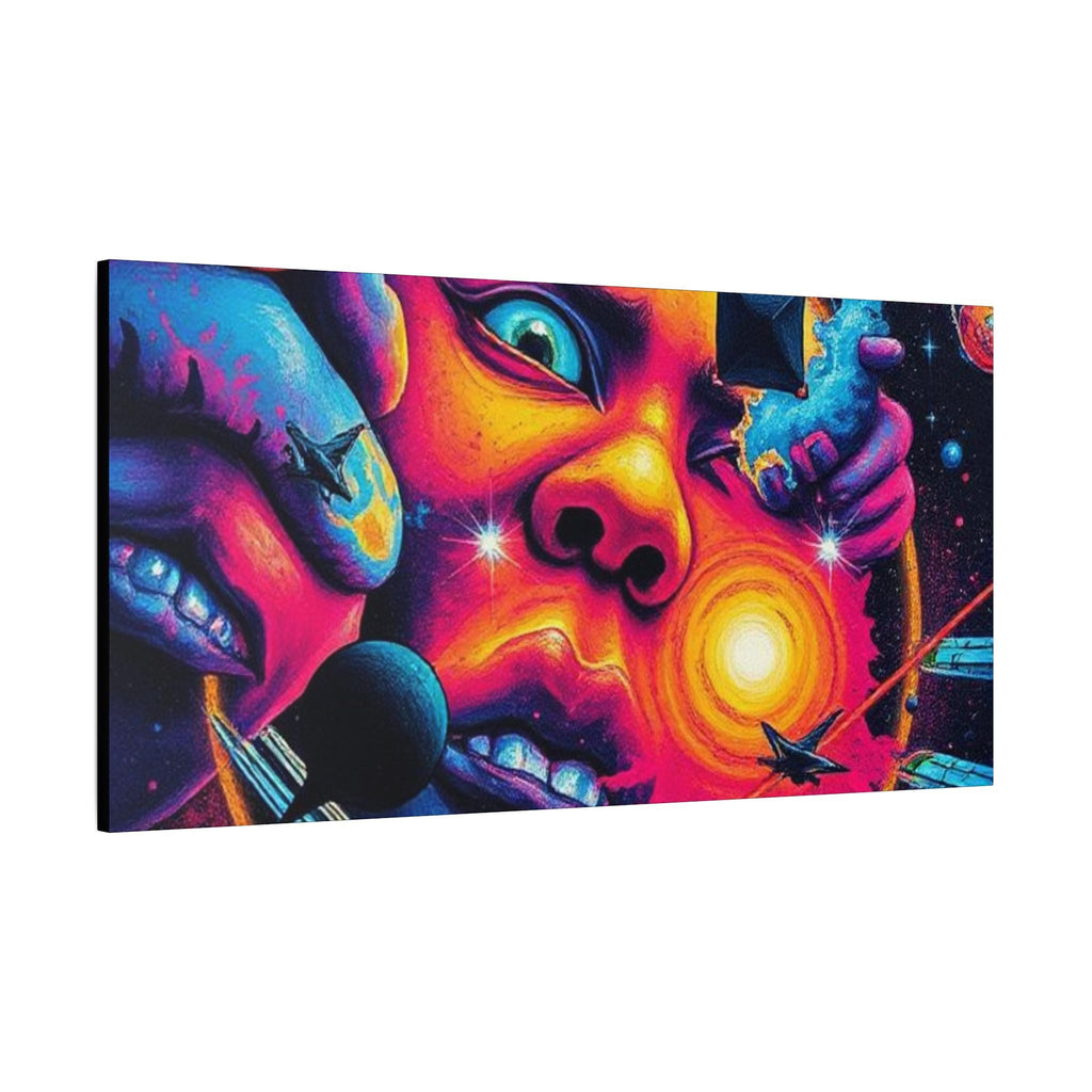 Psychedelic Cosmic Face Canvas | Matte Stretched Canvas