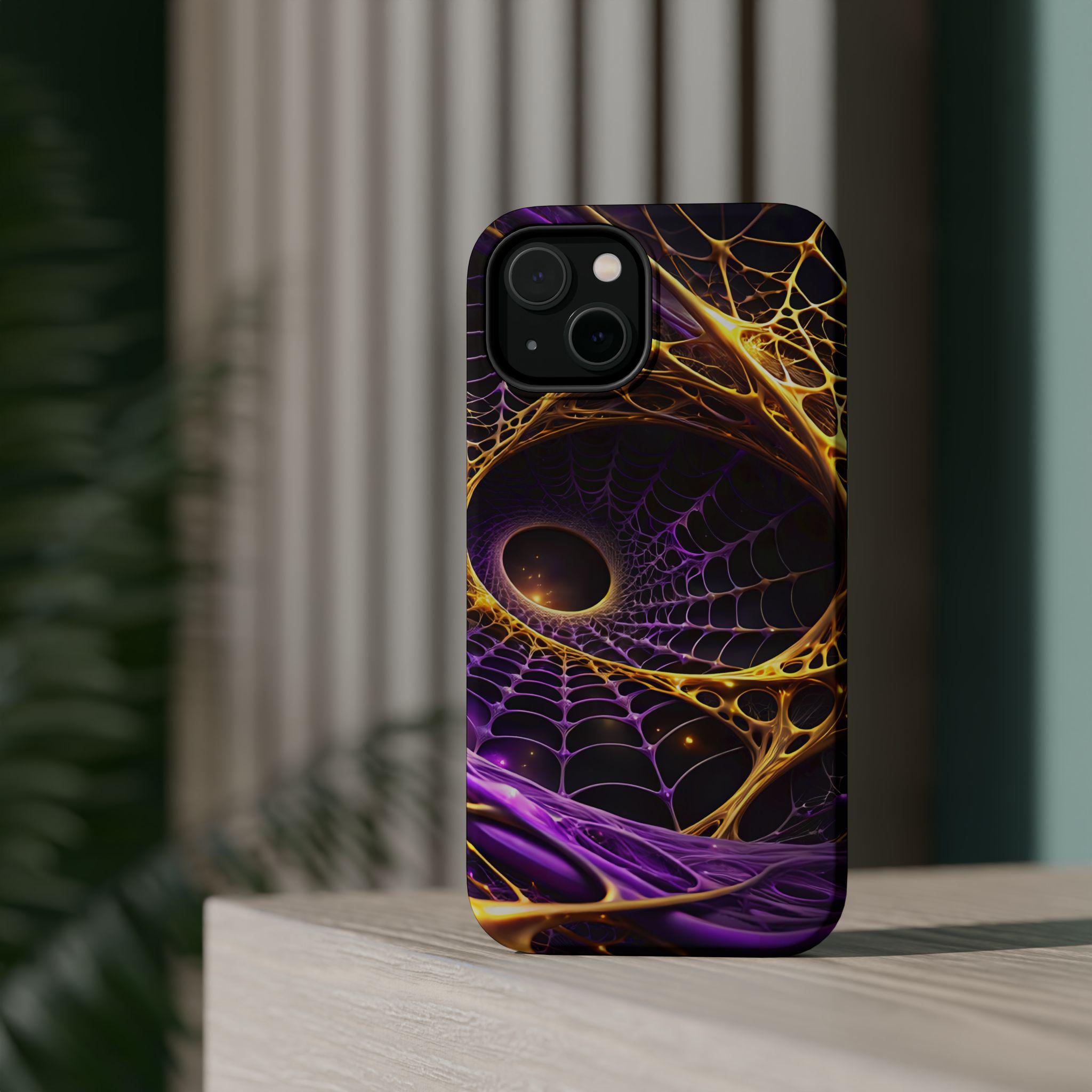 Abstract Fractal Web Phone Case | Magnetic Impact-Resistant Case