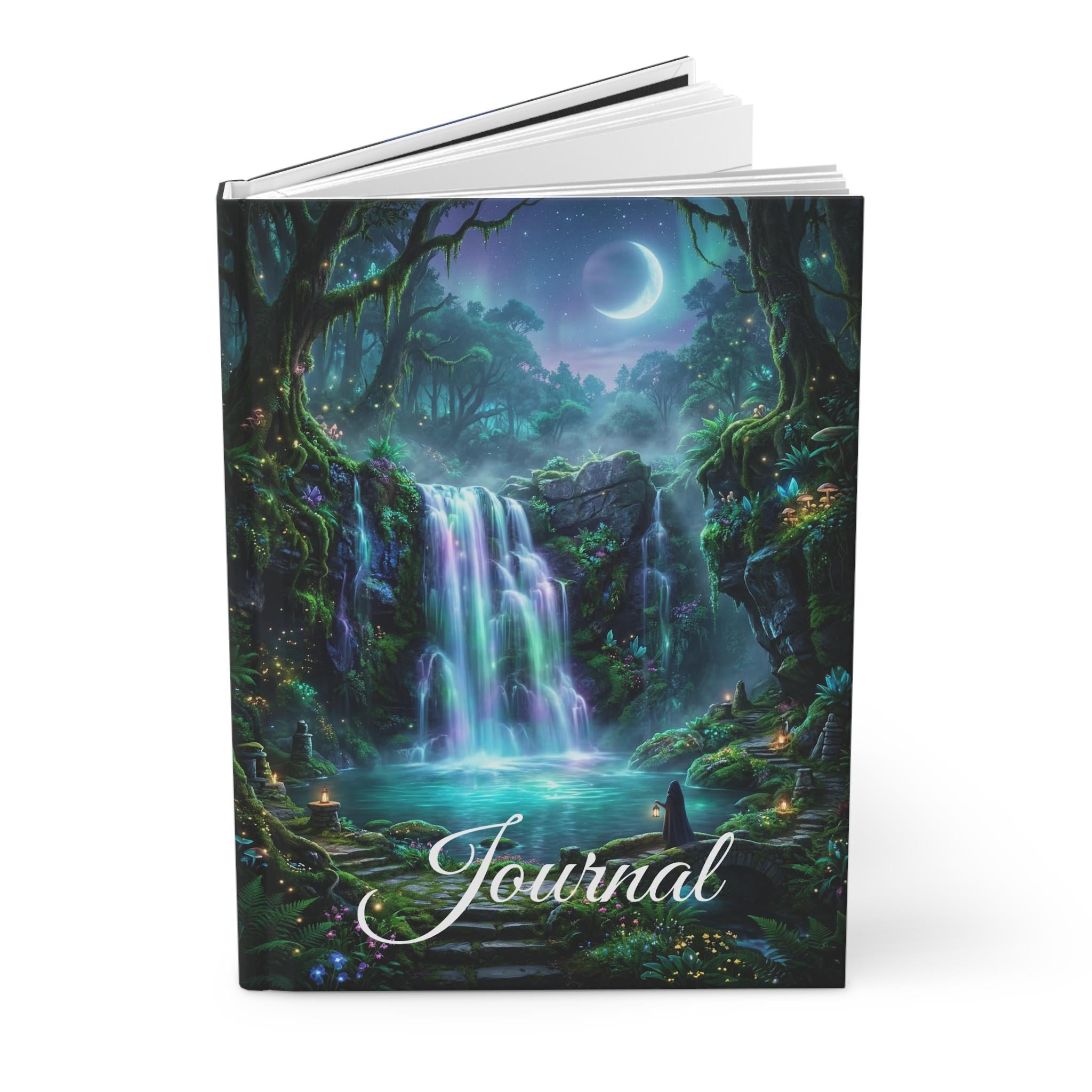 Moonlit Waterfall Fantasy Journal | Hardcover Matte