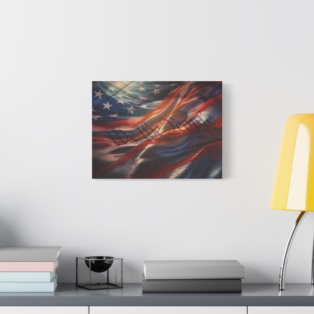 We the People Flag Canvas | Matte Stretched Canvas Wall Art