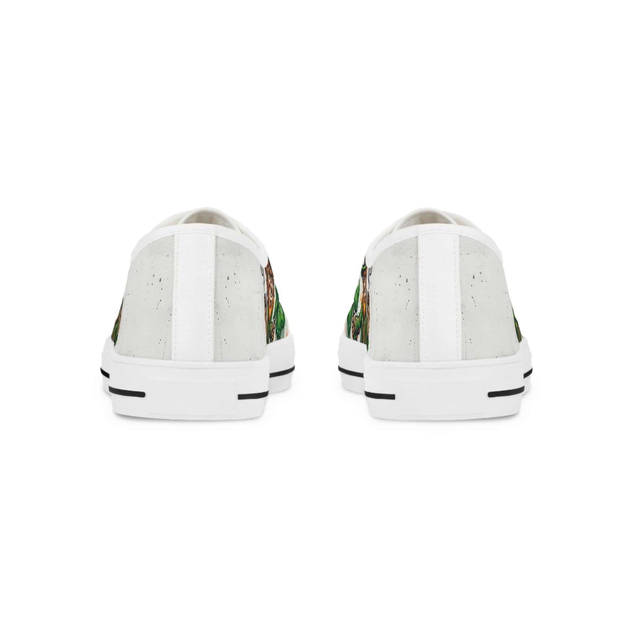 Leprechaun and Shamrocks Men's Low Top Sneakers | St. Patrick's Day Shoes