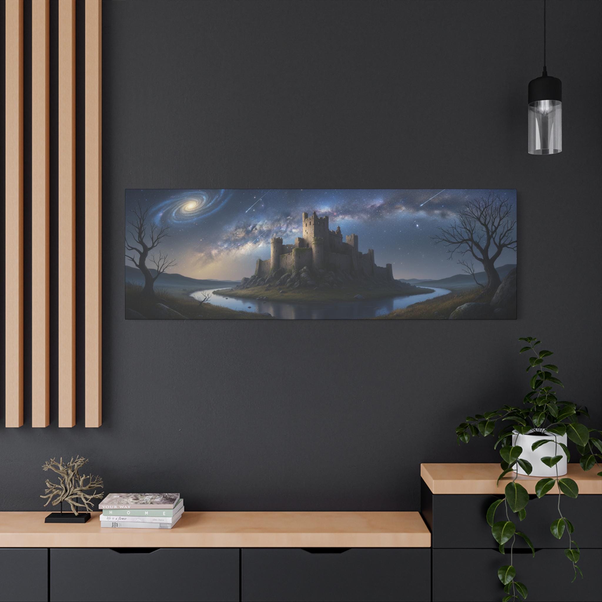 Moonlit Castle Matte Canvas | Stretched Wall Art