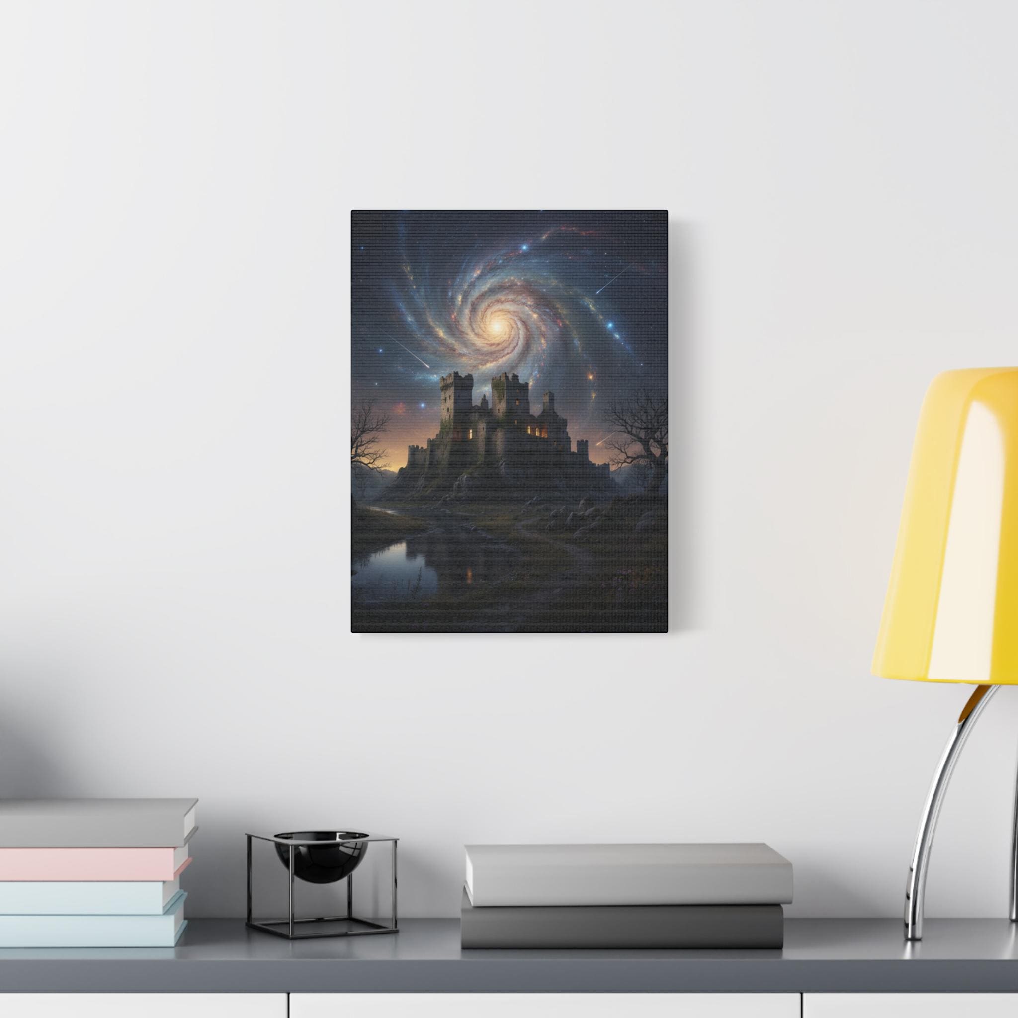 Swirling Galaxy Castle Canvas
