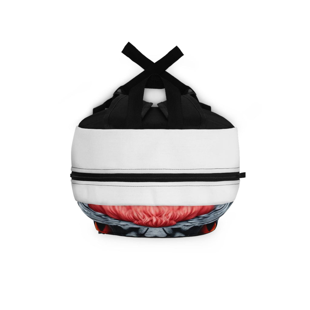 Red-Eyed Dragon Face Backpack | Fantasy Creature Print