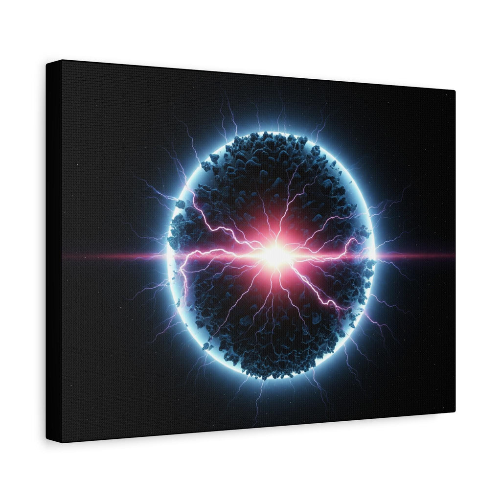 Neon Electric Orb Matte Canvas