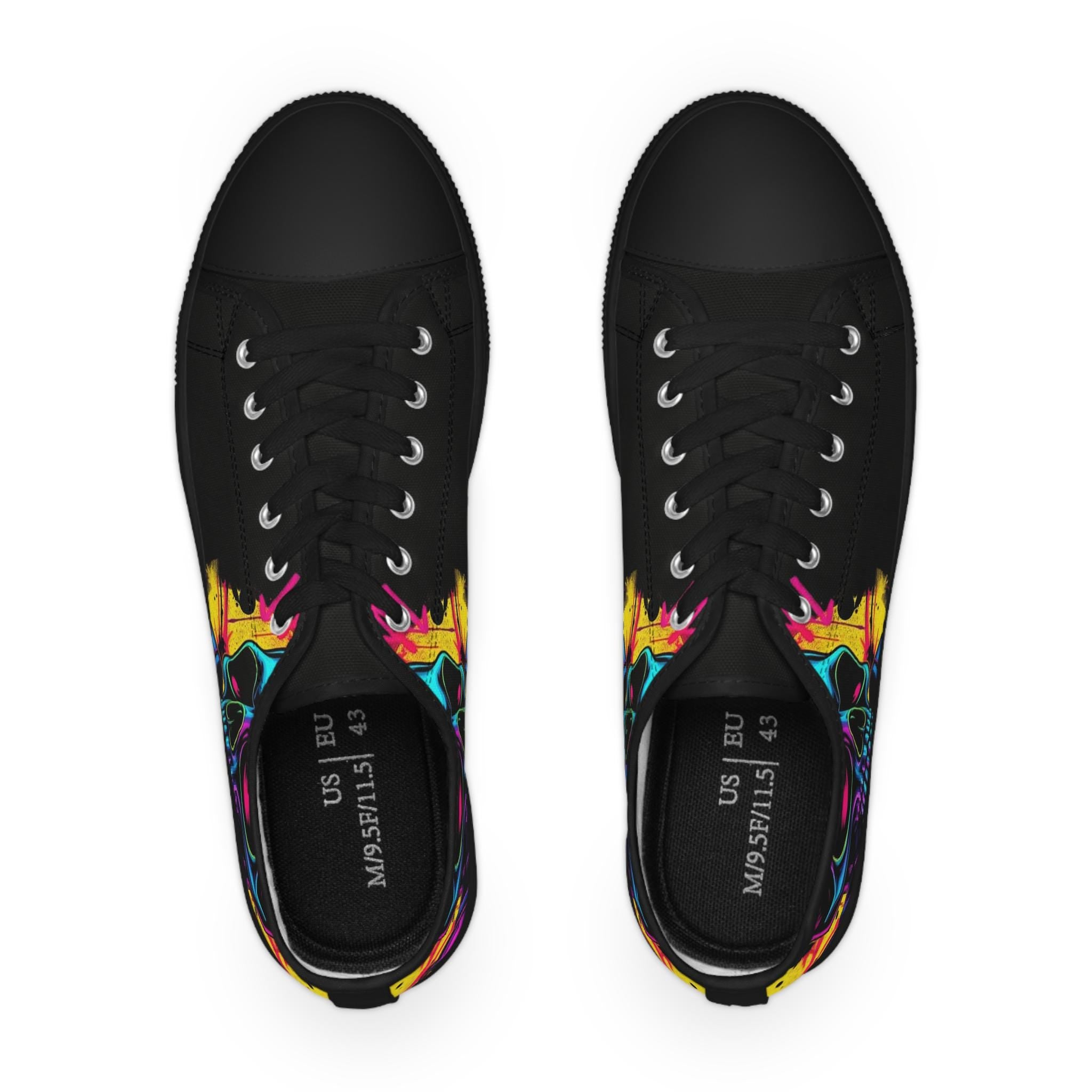 Neon Skull Sneakers | Low Top Shoes, Streetwear Art