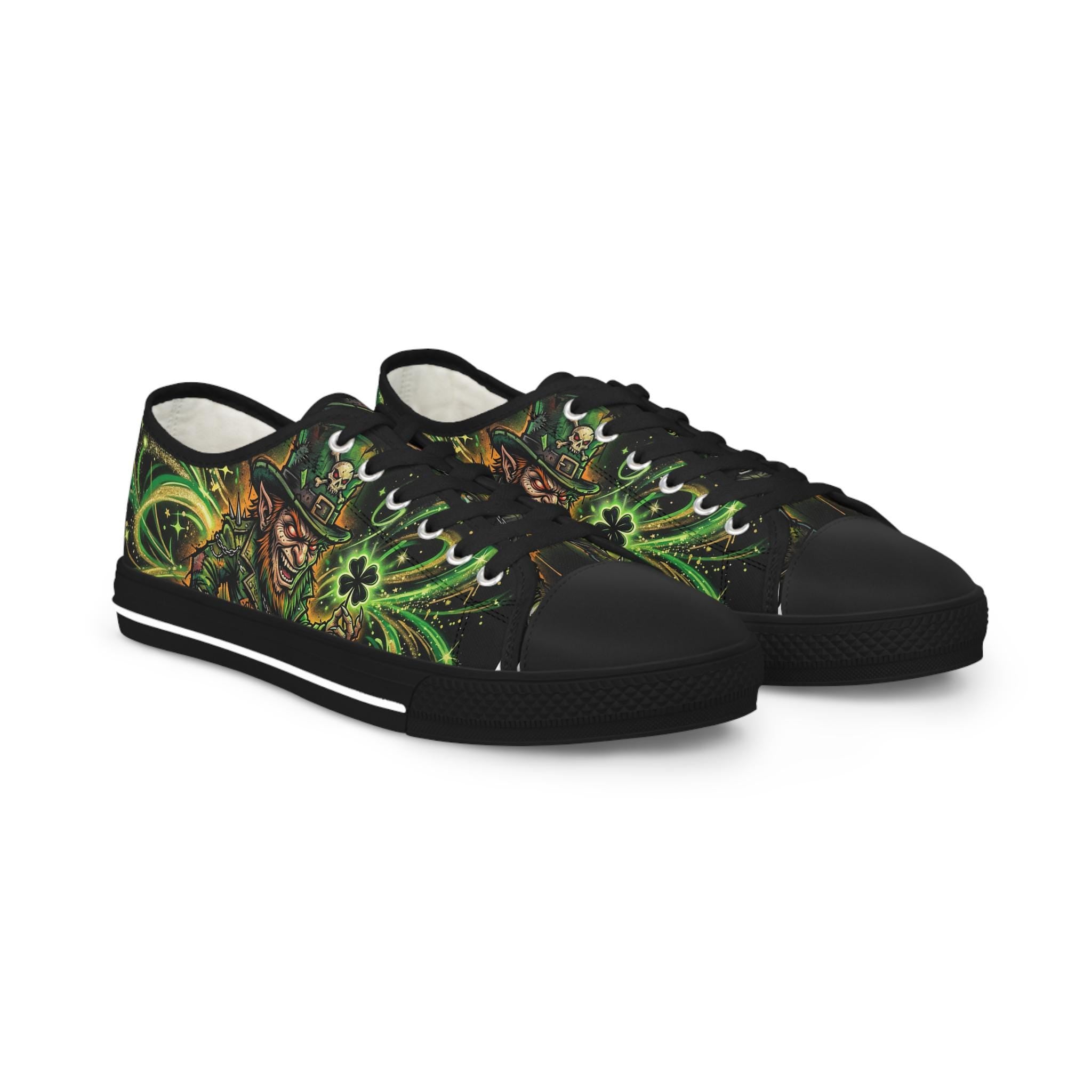 Leprechaun and Shamrock Sneakers | Low Top Shoes