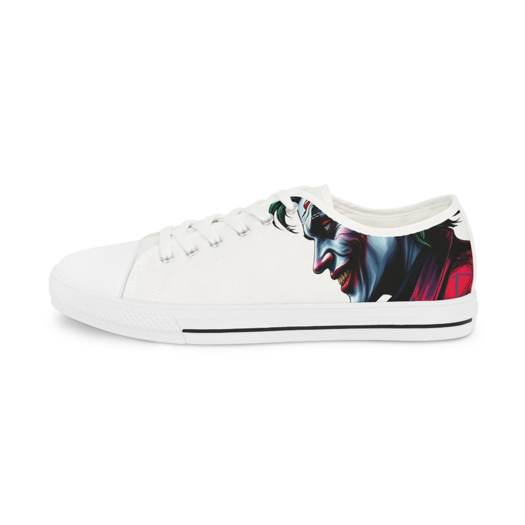Joker Face Illustration Low Top Sneakers | Comic Villain Artwork