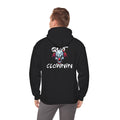 Quit Clownin Face hoodie | Skull Clown Back Graphic Hoodie