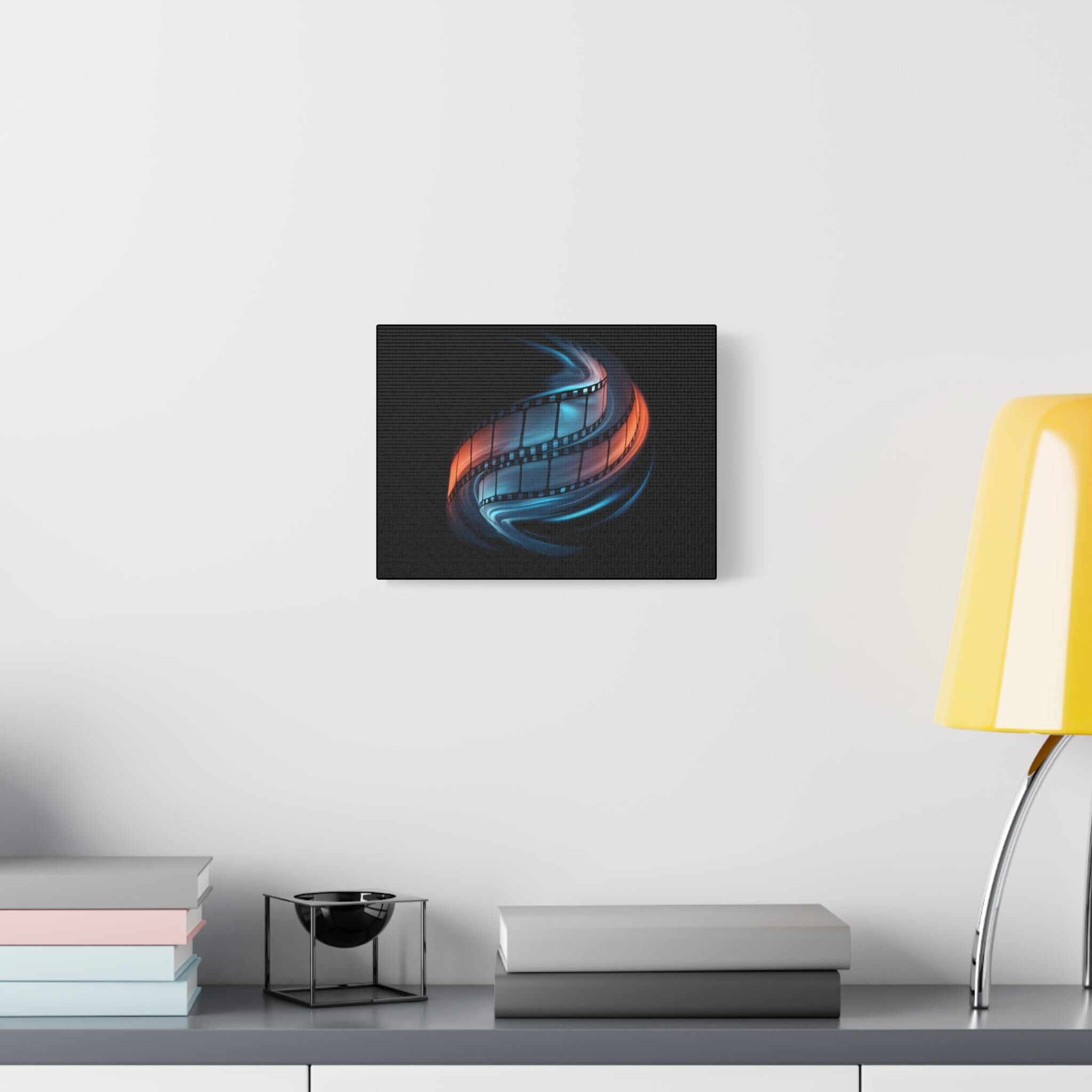 Retro Film Reel Artwork Canvas | Matte Stretched Wall Art