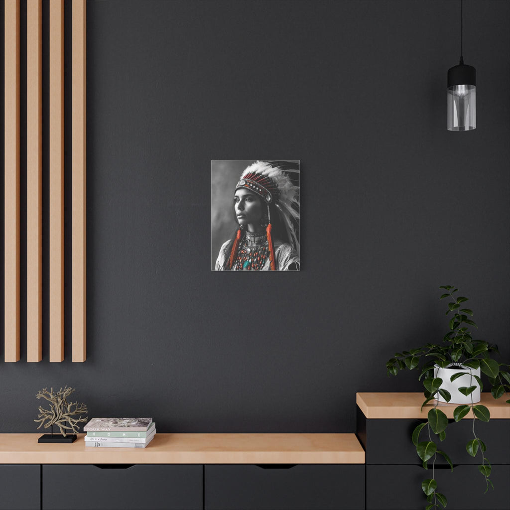 Native American Headdress Matte Canvas