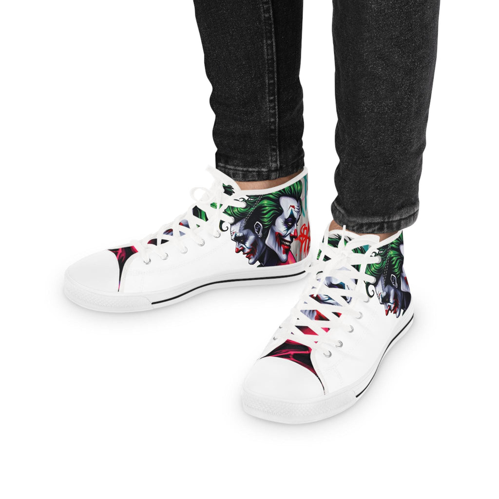 Joker Clown Face High Top Sneakers | Comic Clown Artwork, Streetwear