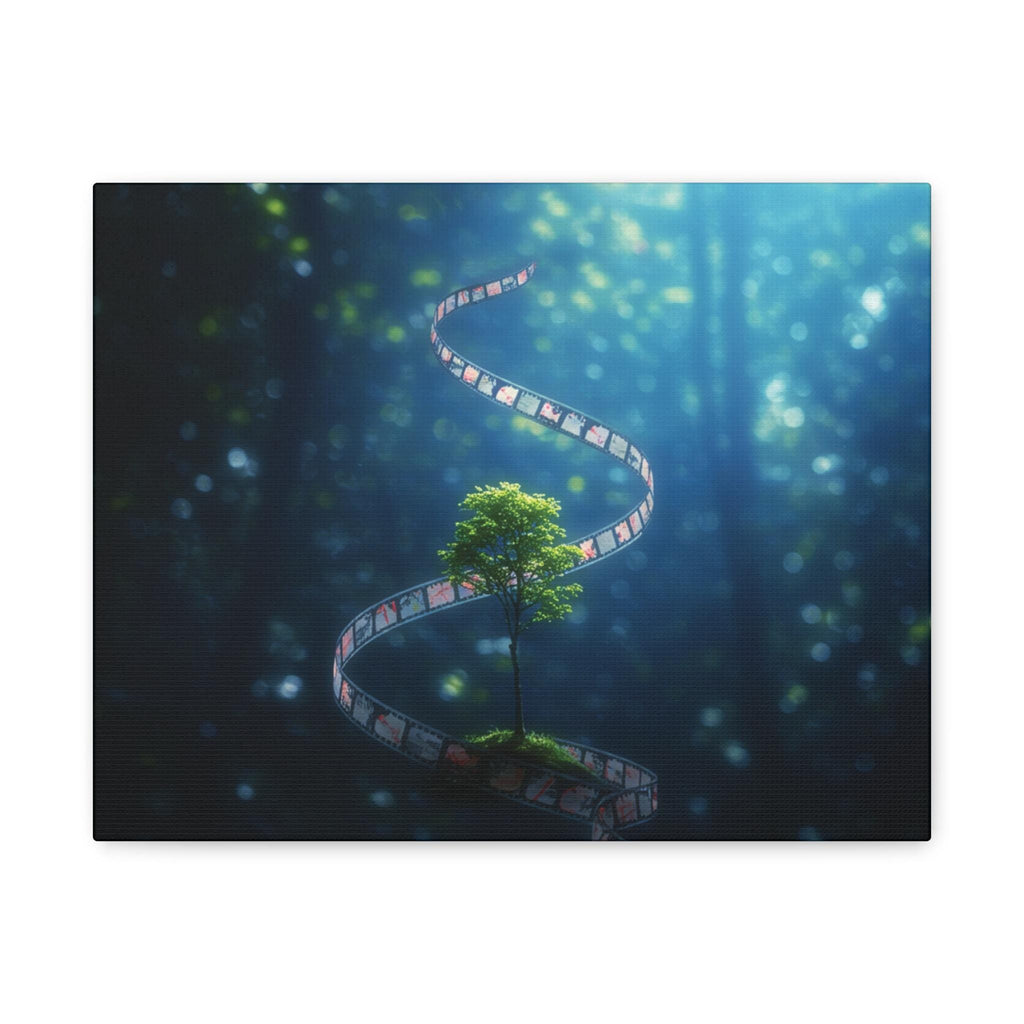 Spiral Filmstrip Tree Canvas