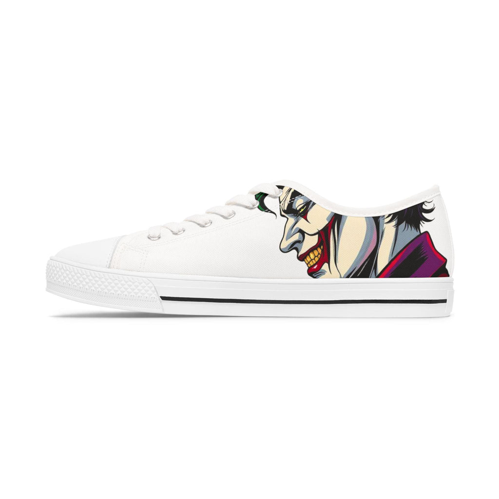 Joker Portrait Women's Low Top Sneakers | Comic Villain Art