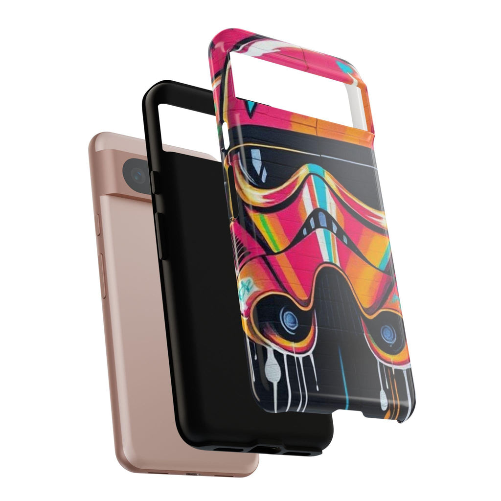 Graffiti Stormtrooper Phone Case | Dual-Layer Protective Cover (Glossy/Matte)
