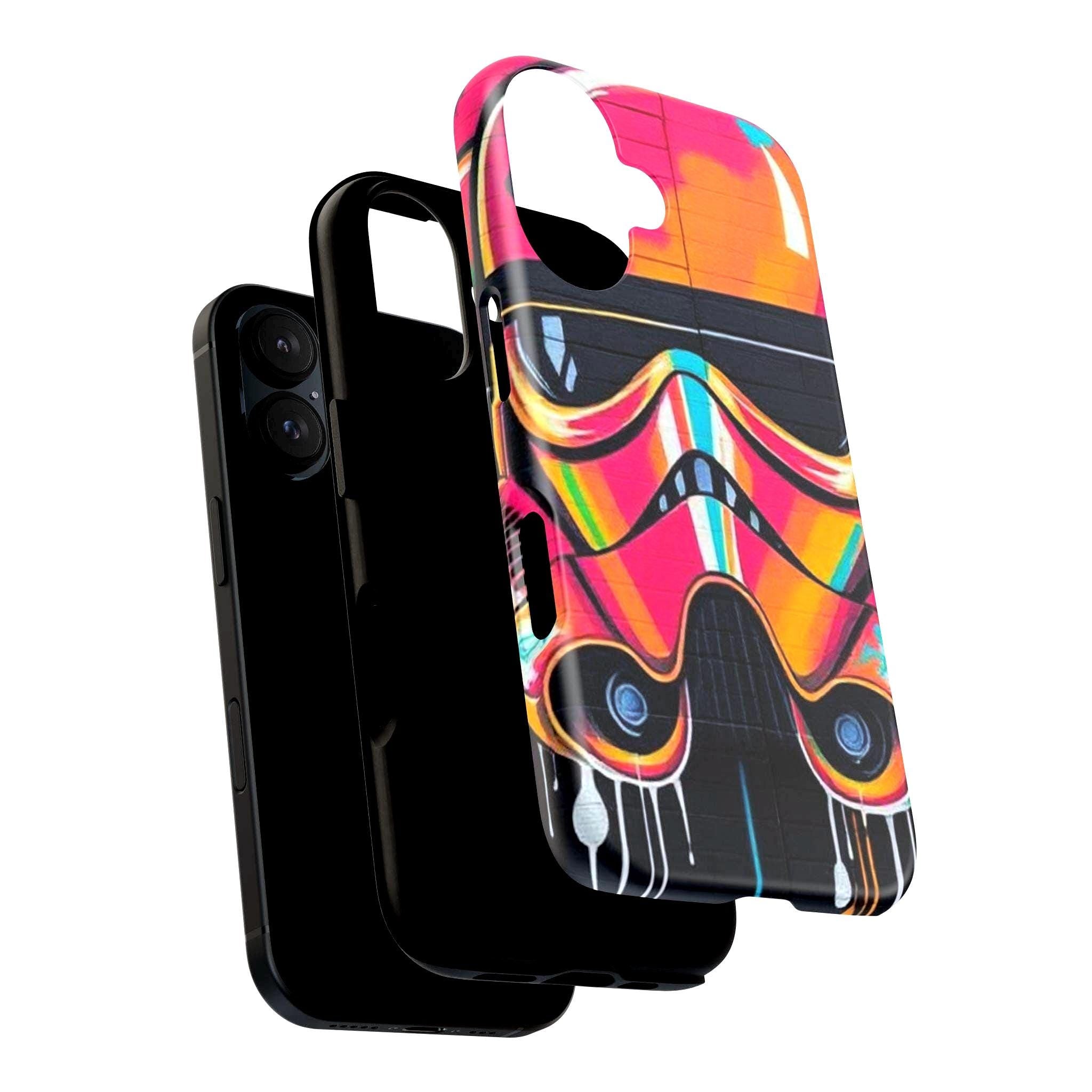 Graffiti Stormtrooper Phone Case | Dual-Layer Protective Cover (Glossy/Matte)