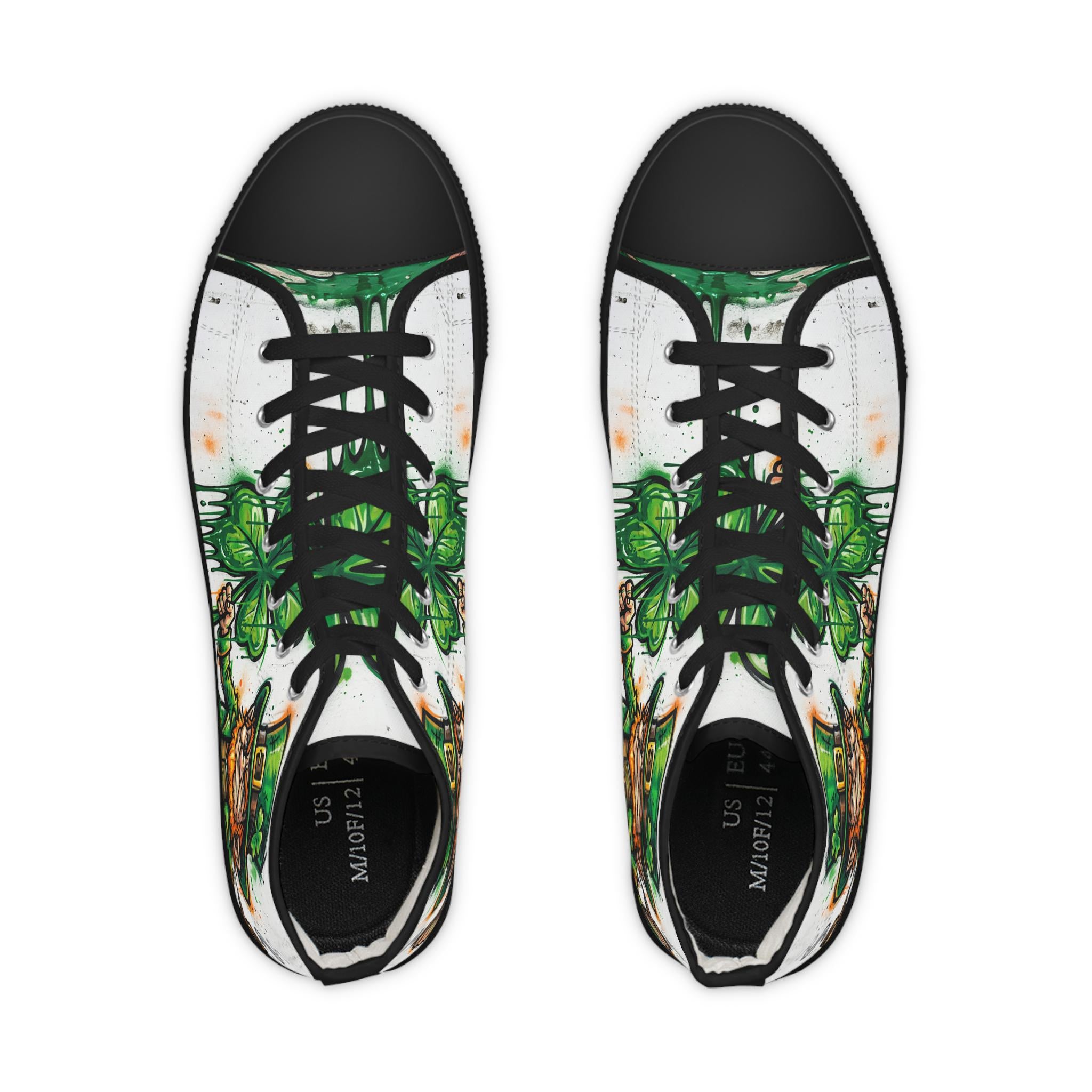 Leprechaun and Shamrock High Top Sneakers