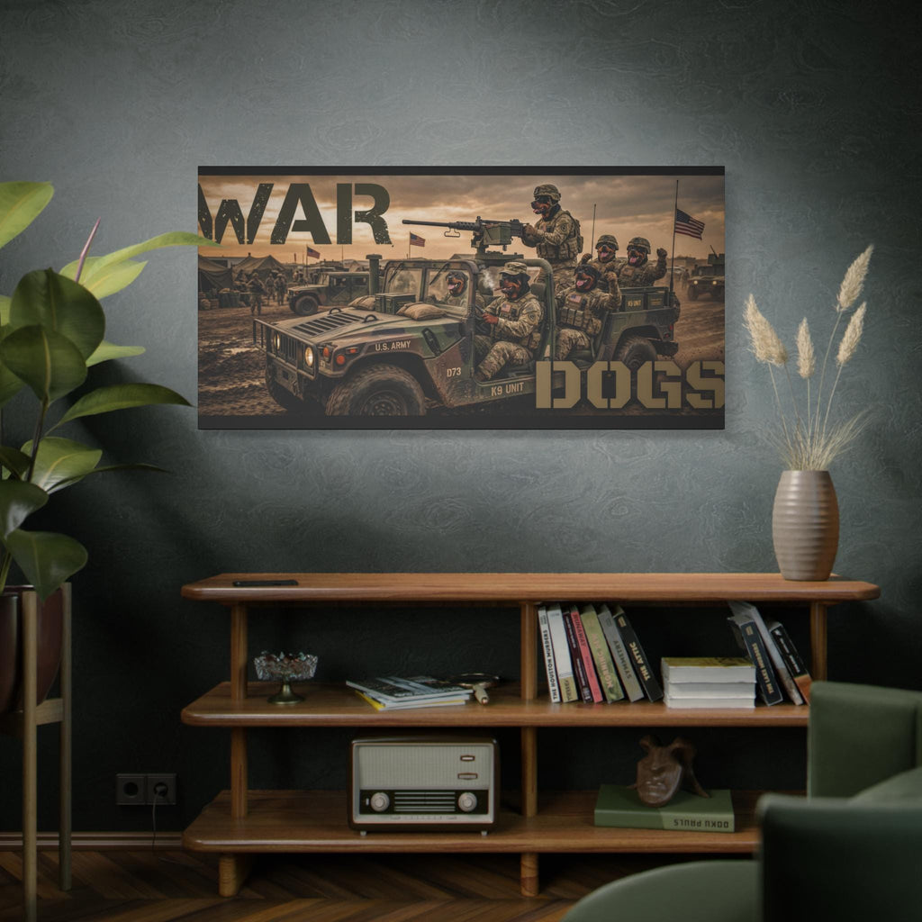 War Dogs Military Jeep Canvas