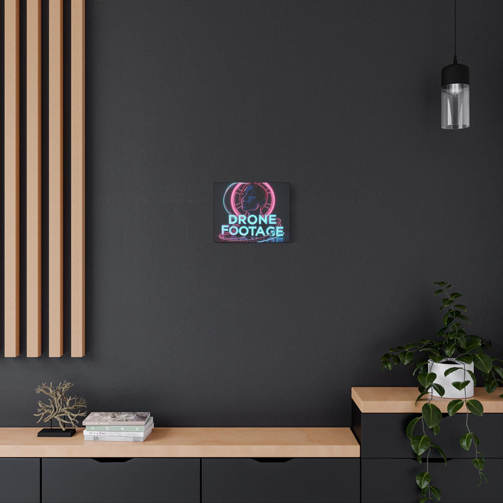 Neon Portrait "DRONE FOOTAGE" Canvas