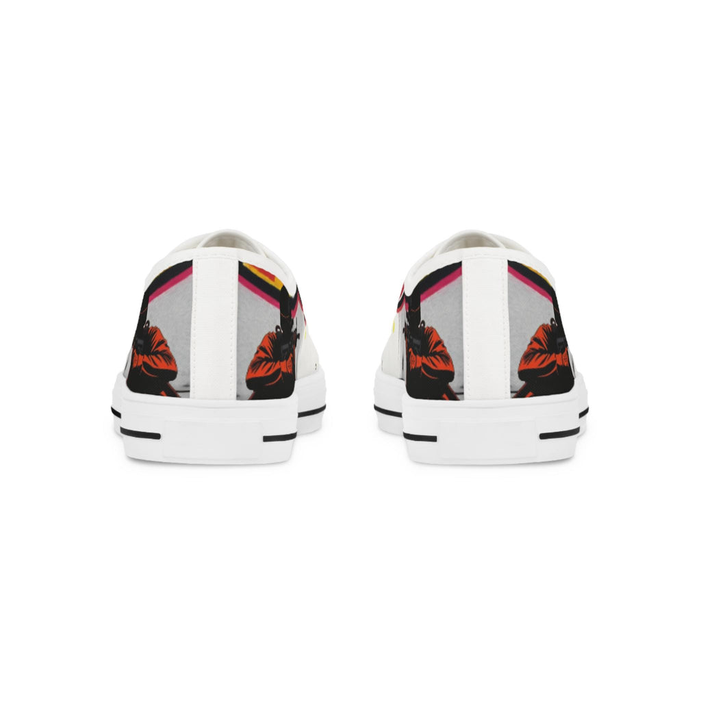 Colorful Graffiti Soldier Low Top Sneakers | Music Art Shoes