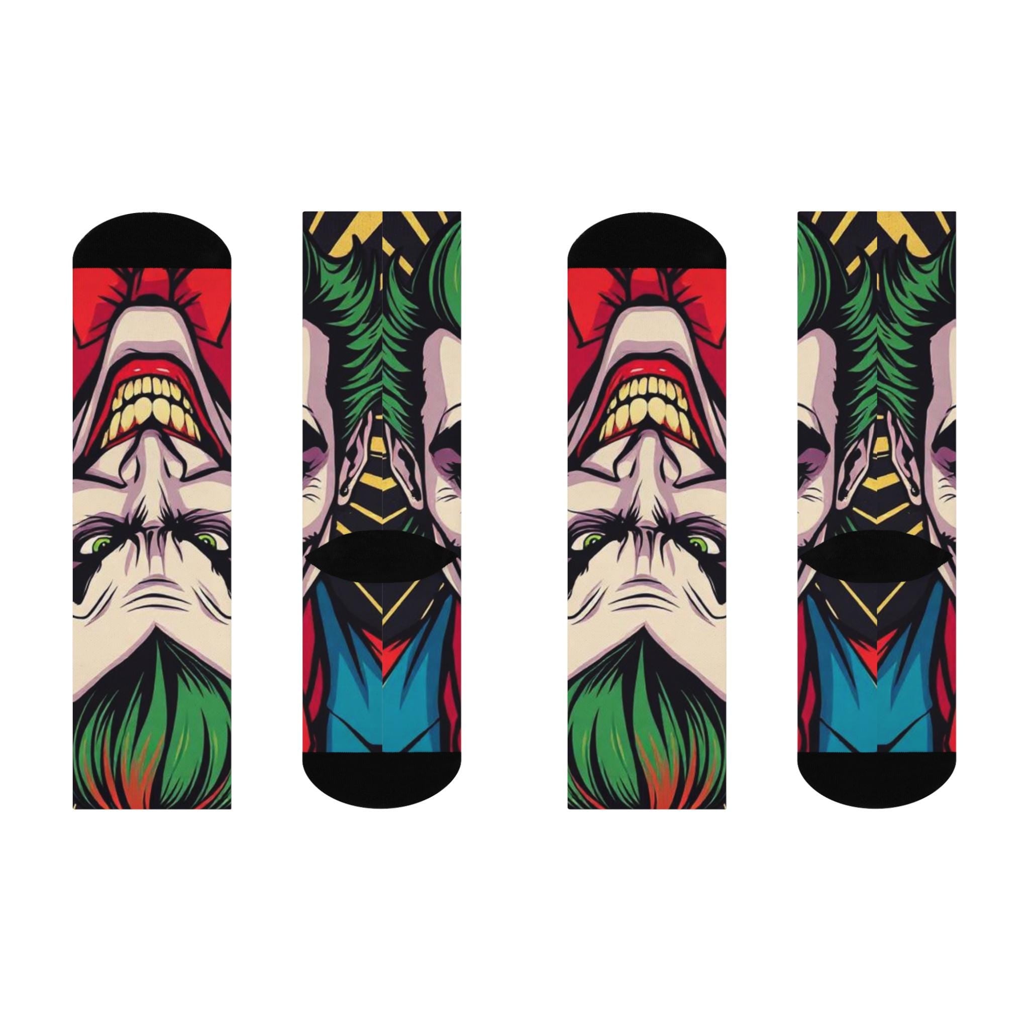 Smiling Joker Face socks | Crew Socks