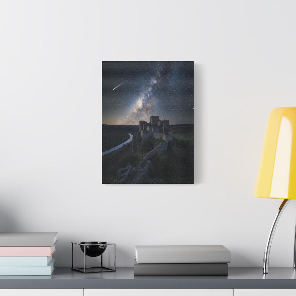 Milky Way Castle Night Sky Matte Canvas