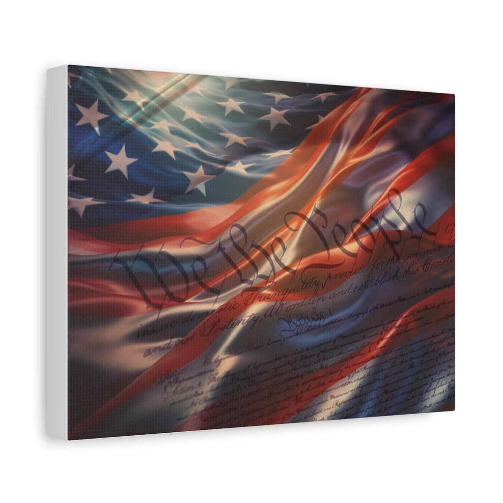 We the People Flag Canvas | Matte Stretched Canvas Wall Art