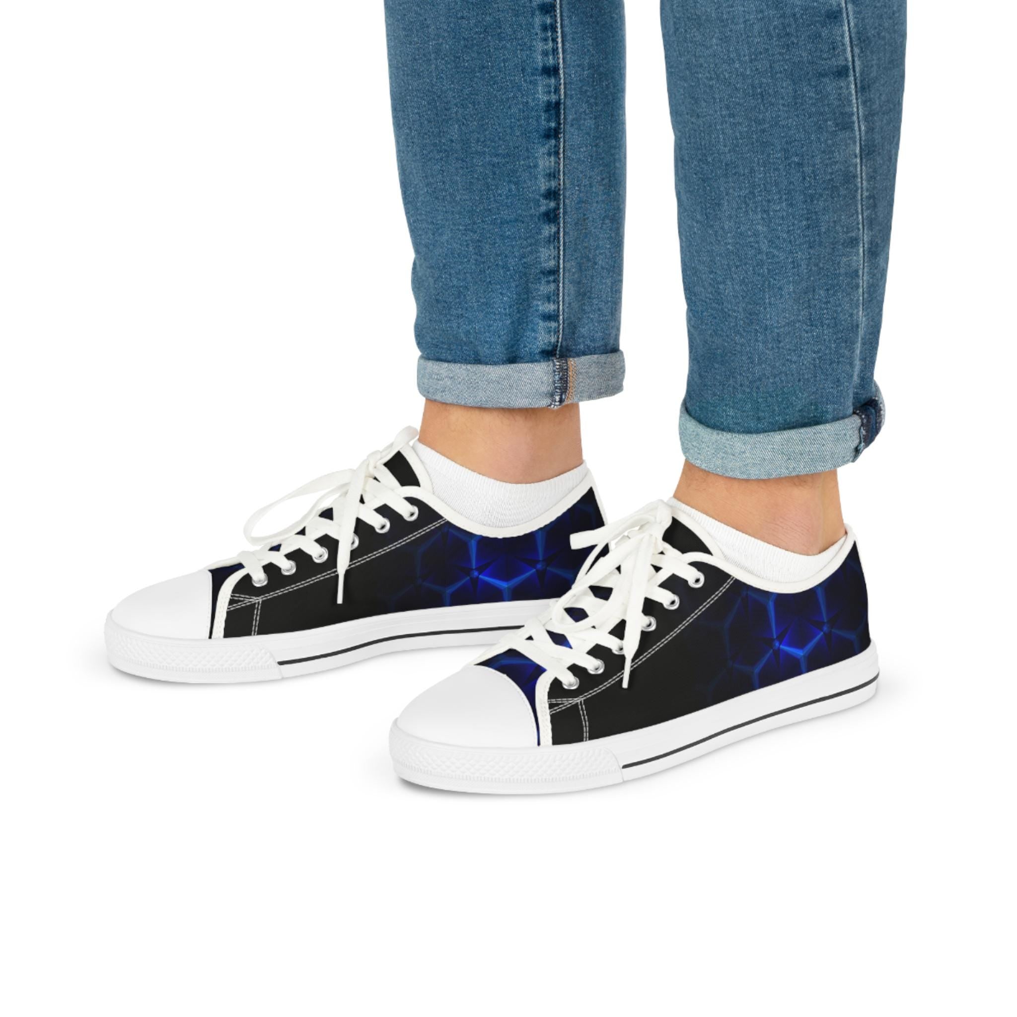 Blue Hexagon Circuit Sneakers | Low Top Sneakers