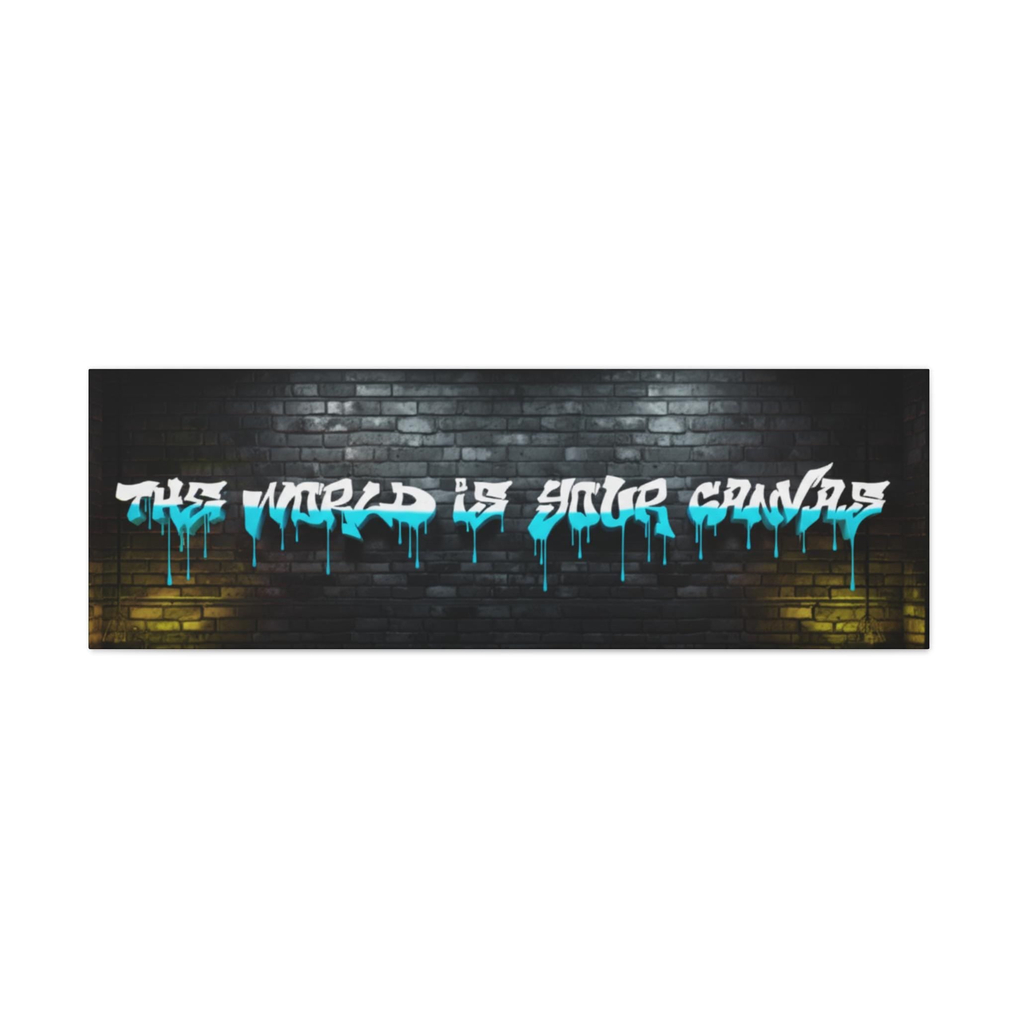 Graffiti "The World Is Yours" Matte Canvas