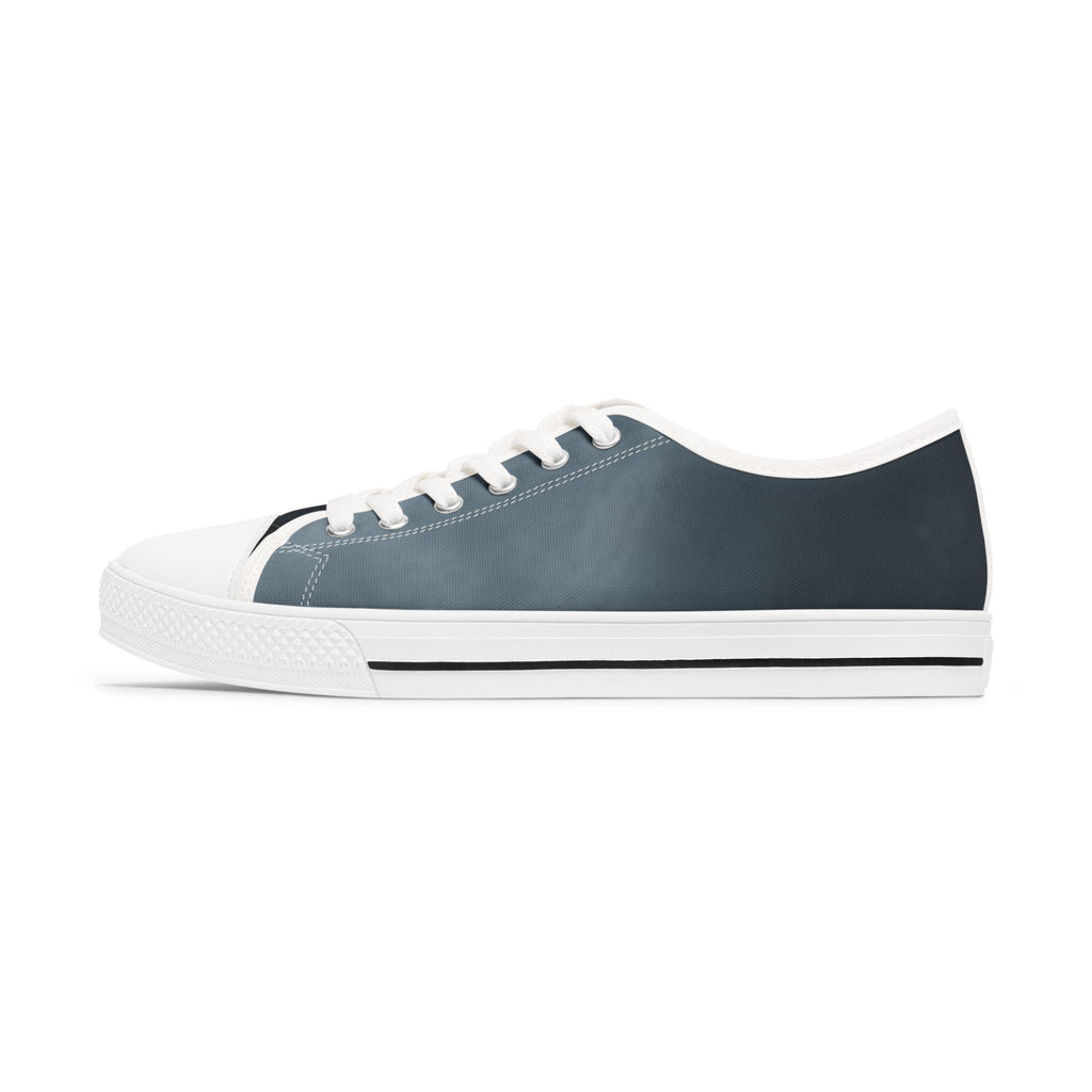 Classic Slate Ombre Women's Low Top Sneakers | Casual Canvas Shoes
