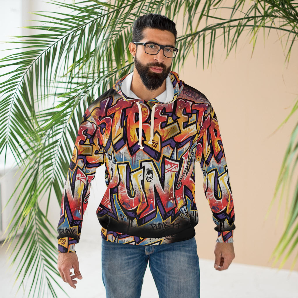 Street Punk Graffiti Hoodie | All-Over Print