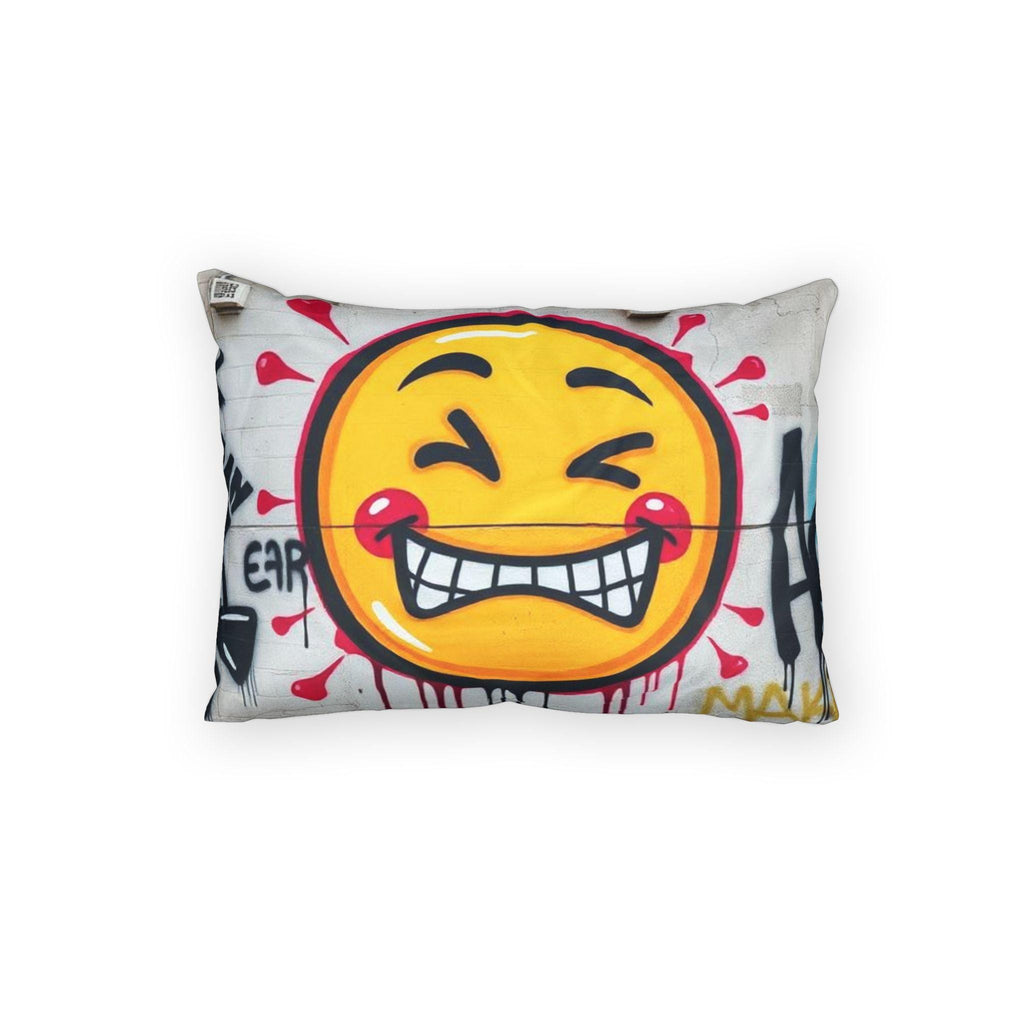 Graffiti Emoji Cotton Pillow Sham | Urban Street Art