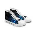Teal Geometric Mosaic Women's High Top Sneakers | Patterned Canvas Shoes